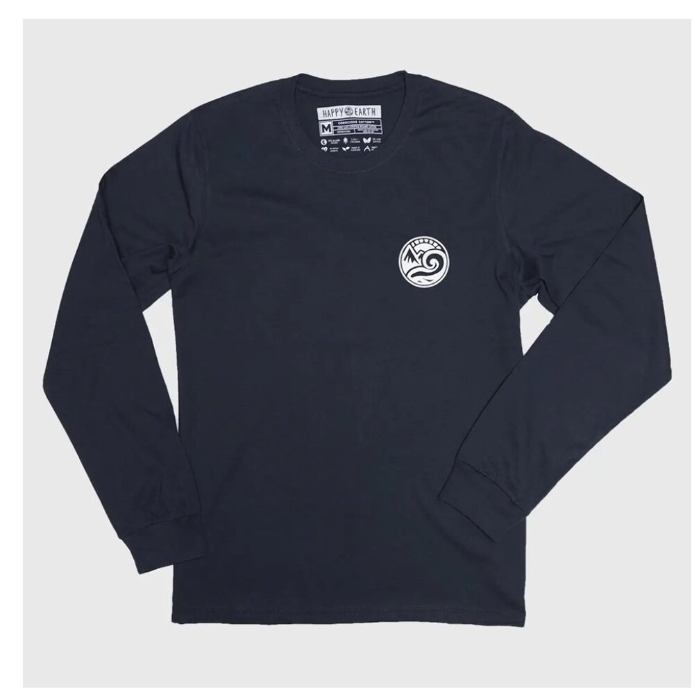 Happy Earth Polar Bear Long sleeve t shirt, Medium, New!